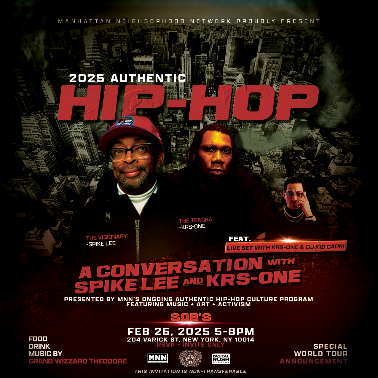 KRS-One and Spike Lee event at SOBs NYC